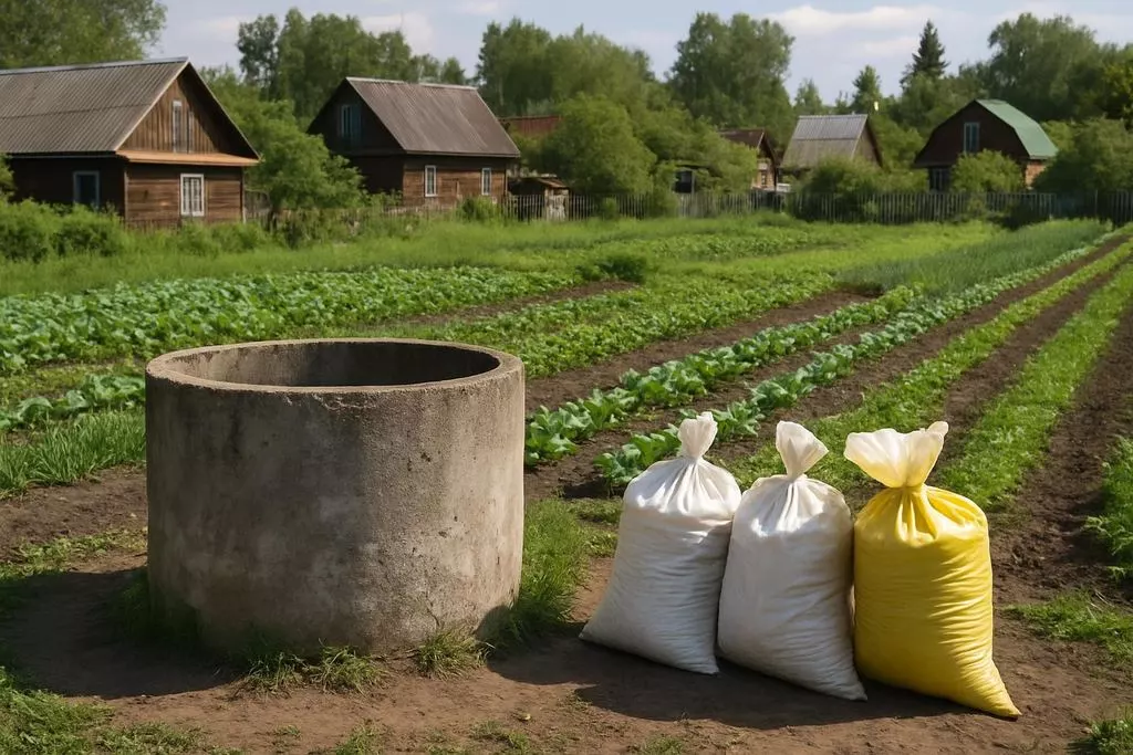 Колодец рядом с огородом